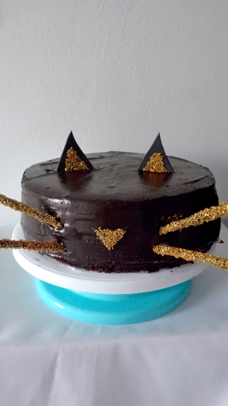 Chocolate Black Cat Cake